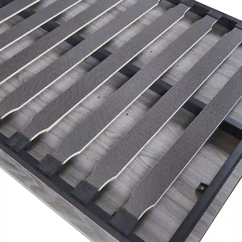 Gray Fold-Down Murphy Bed with Integrated Cabinet – Modern Style, Twin / Full, Sleeps 1