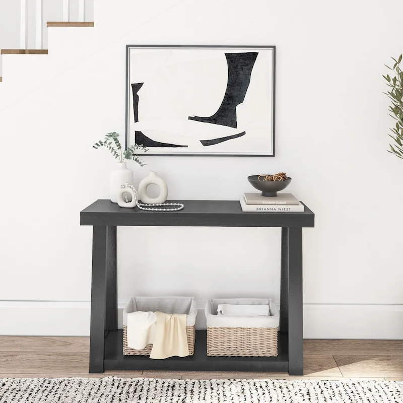 Classic console table with shelves - 46