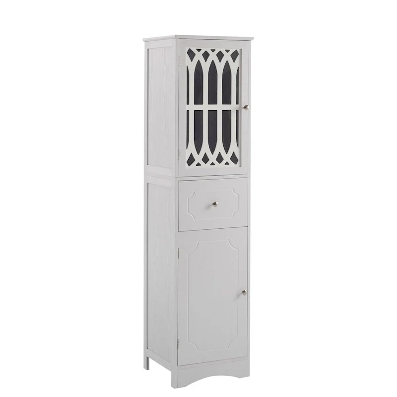 Tall Bathroom Cabinet Freestanding Storage Cabinet with Drawer and Doors