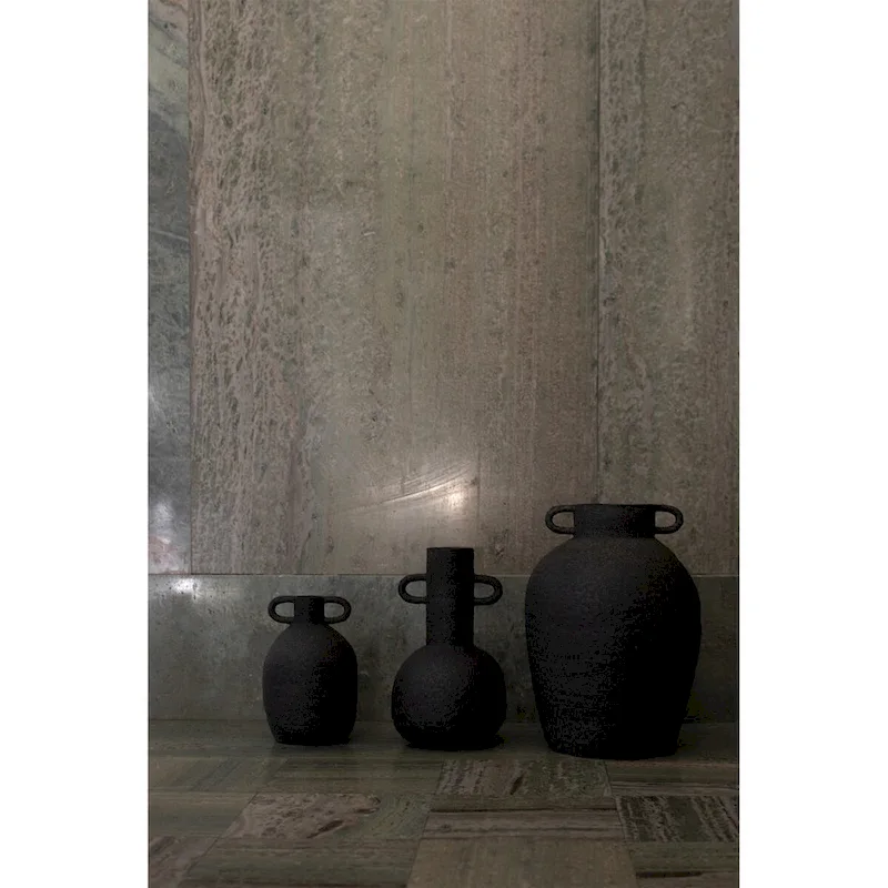 Med. LONG Black Vase - Black