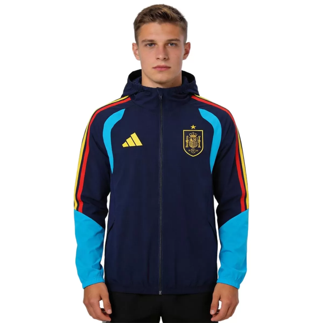 Spain Windbreaker Hoodie Jacket Navy 2026