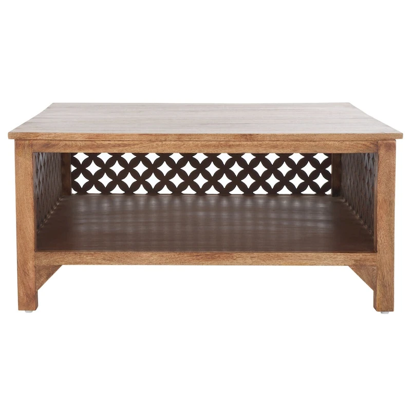 SAFAVIEH Bernardina Square Single Shelf Coffee Table - 34 L x 34 D x 16 H - 34Wx34Dx16H