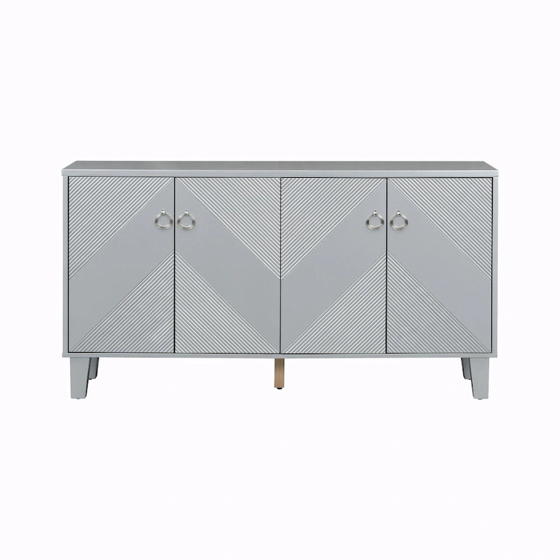 Light Luxury Cabinet with Geometric Patterns