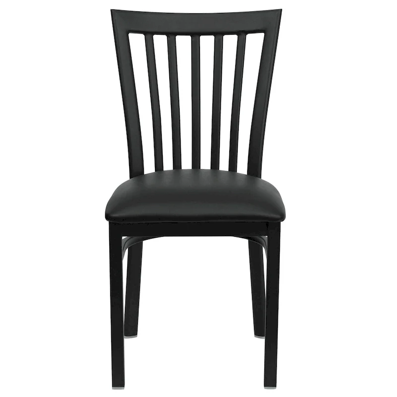 School House Back Metal Restaurant Chair - 17.25 W x 18.75 D x 34.75 H - 17.25 W x 18.75 D x 34.75 H