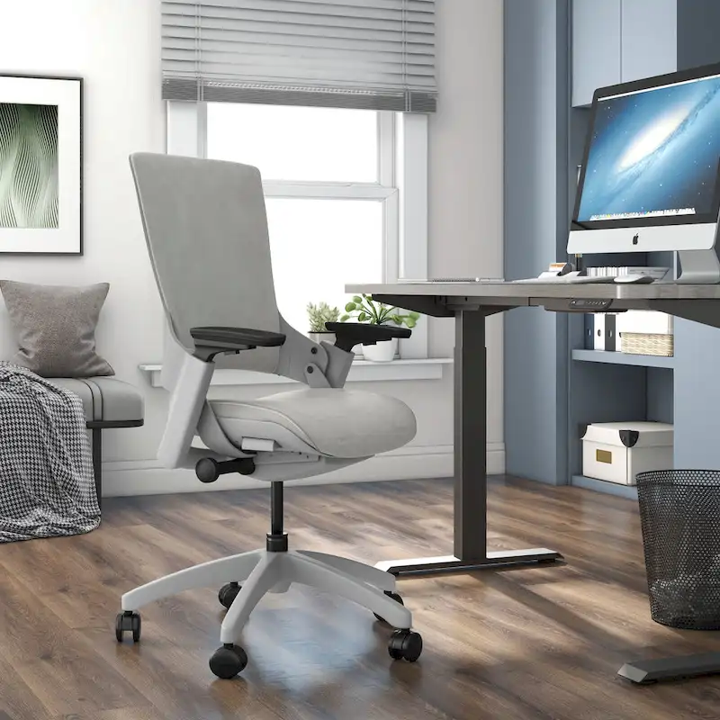 Ergonomic Fabric Office Chair with Height-Adjustable Lumbar Support