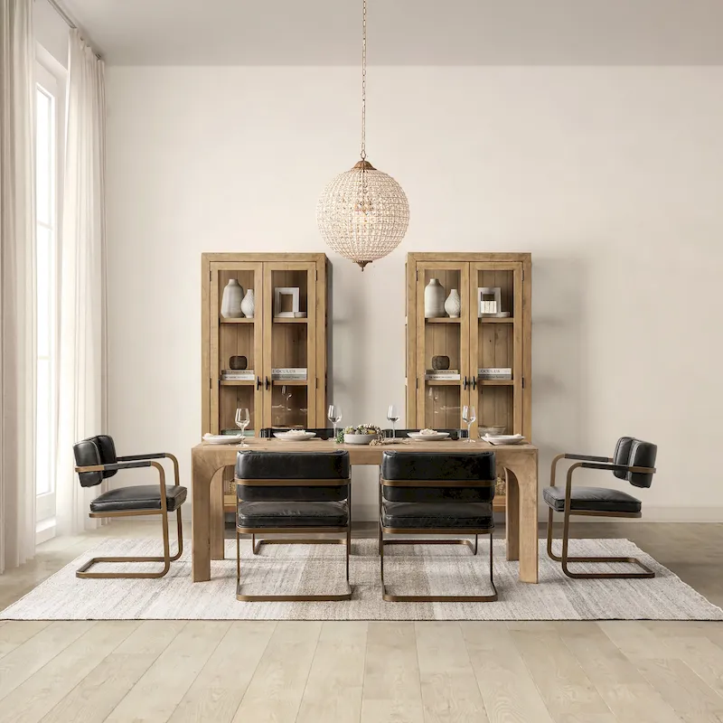 78  Reclaimed Pine Wood Dining Table in Natural