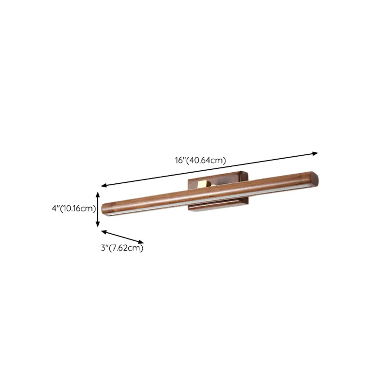 Modern Wood LED Vanity Light Fixture with Rotable Design