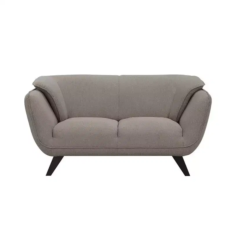 65" Nayeli Sofa Brown Linen - Acme Furniture: Upholstered Leather, Wood Frame, No Assembly Required