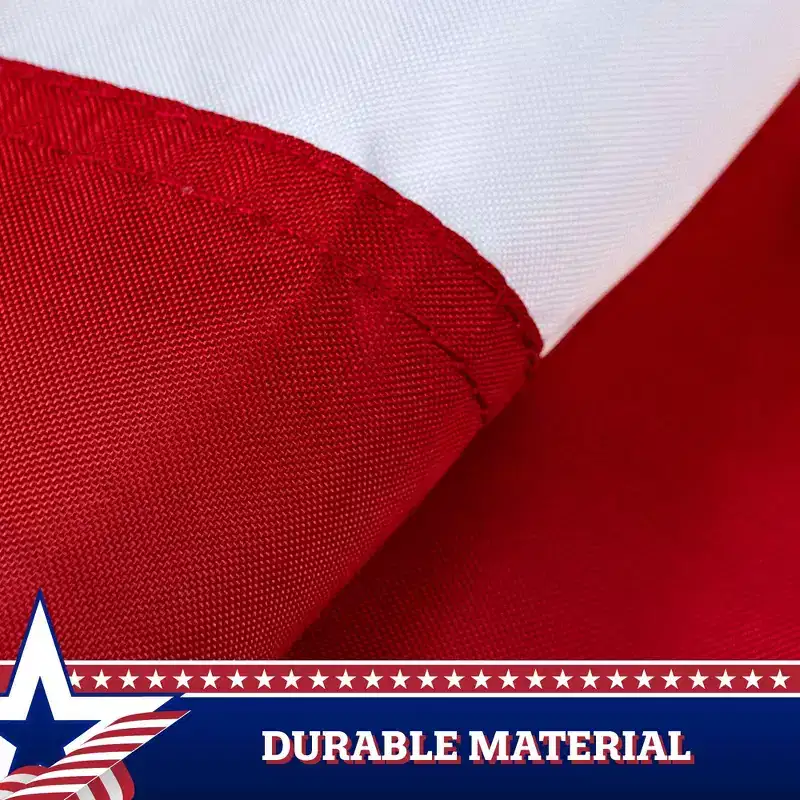 G128 USA Patriotic Pleated Fan Flag - 36 x 72 Printed Stars & Stripes with Canvas Header