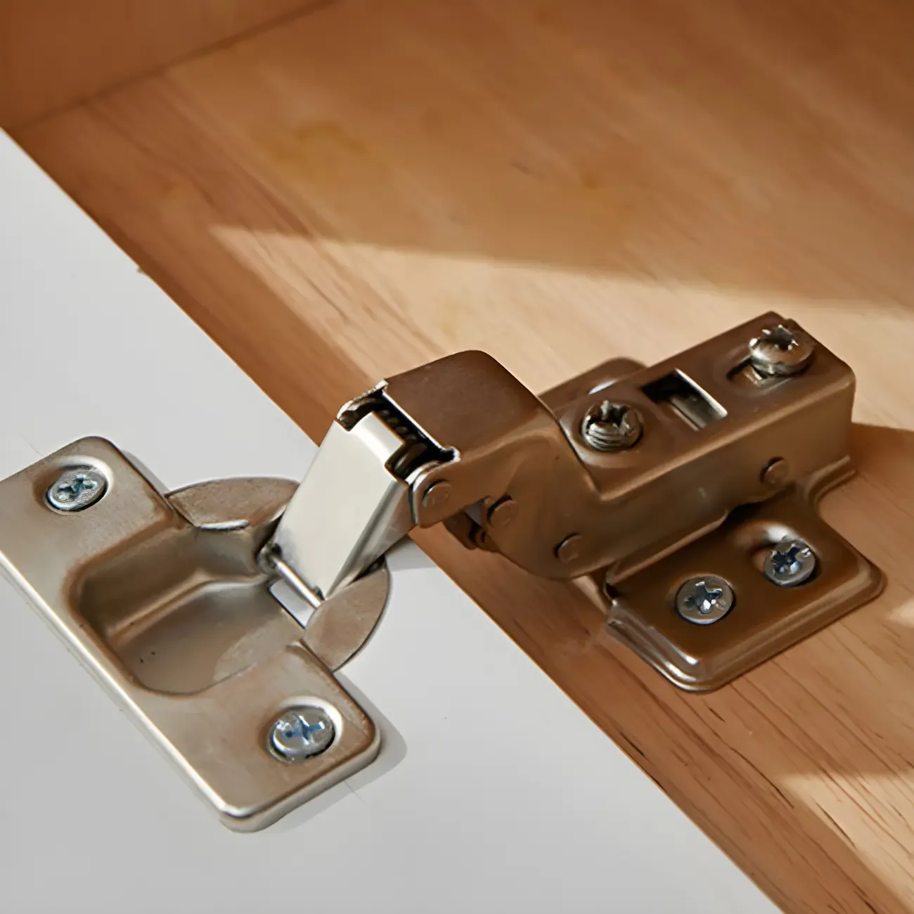 Scandinavian Wood Floating TV Stand with Cabinet