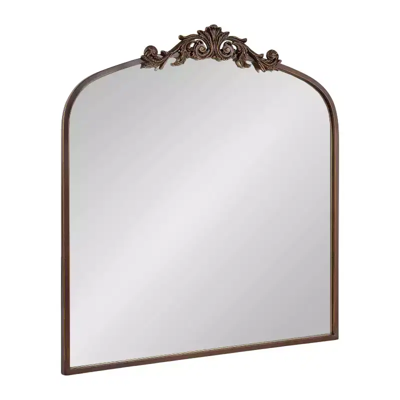 Kate & Laurel All Things Decor 28"x30" Arendahl Traditional Arch Mirror Bronze