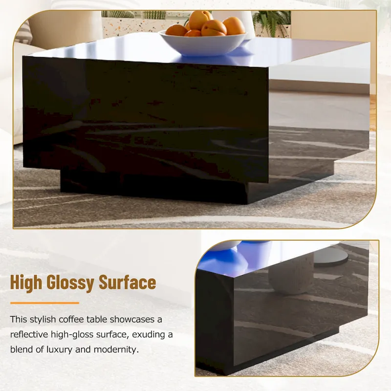 Square High Glossy Coffee Table