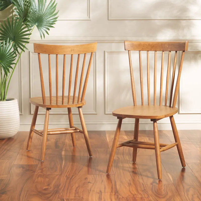 SAFAVIEH Suhair Spindle Farmhouse Dining Chair (Set of 2) - 20.5 x 21 x 36 - 21W x 21D x 36H