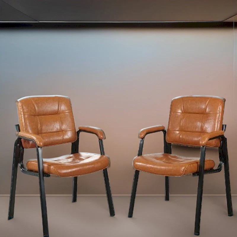 Premium Leather Executive Office Chairs with Padded Armrest