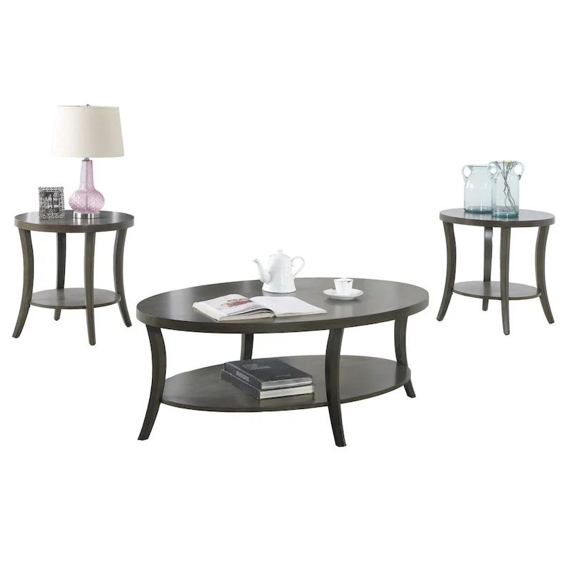 3-Piece Coffee Table Set with Shelf