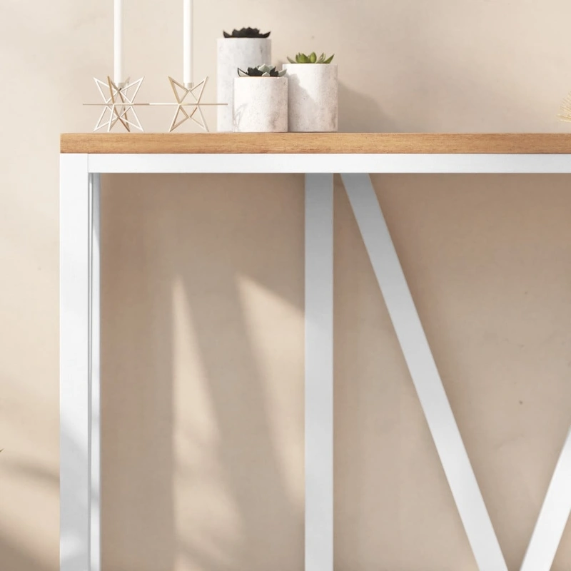 Farmhouse Style Rustic Entryway Console Table