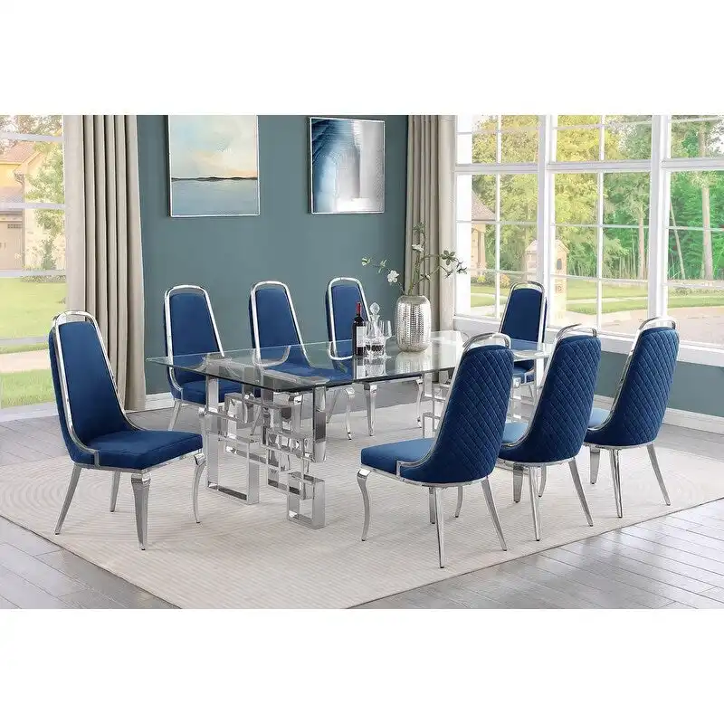 Best Quality Furniture Big Glass Table Dining Sets