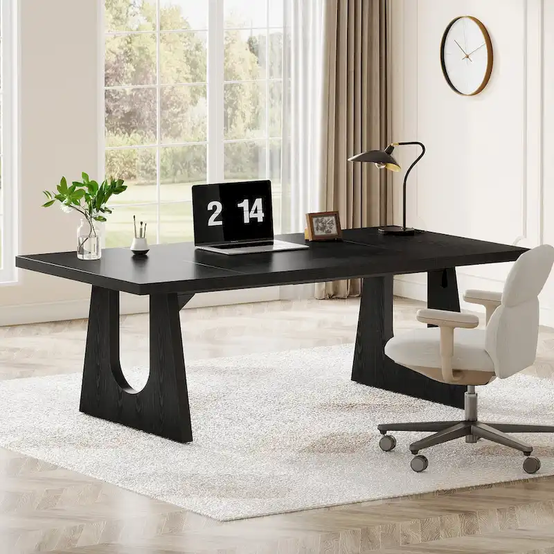 70.9 Inches Executive Desk Rectangular Computer Office Desk with Large Desktop