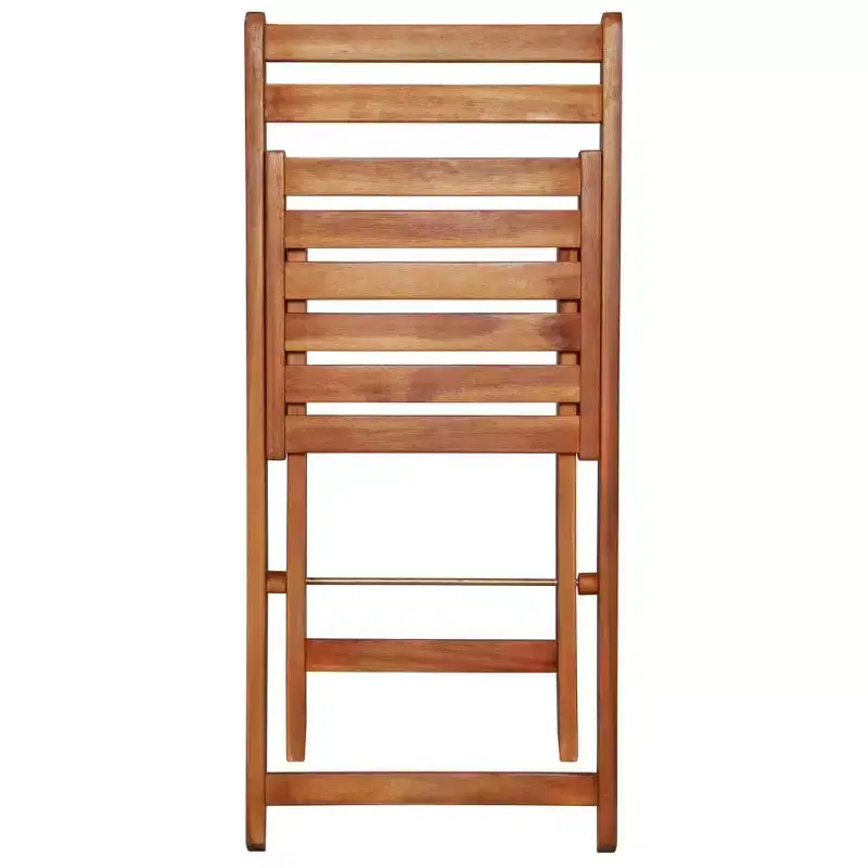 vidaXL Bistro Set Wood Tone Solid Acacia Wood Foldable Bistro Set