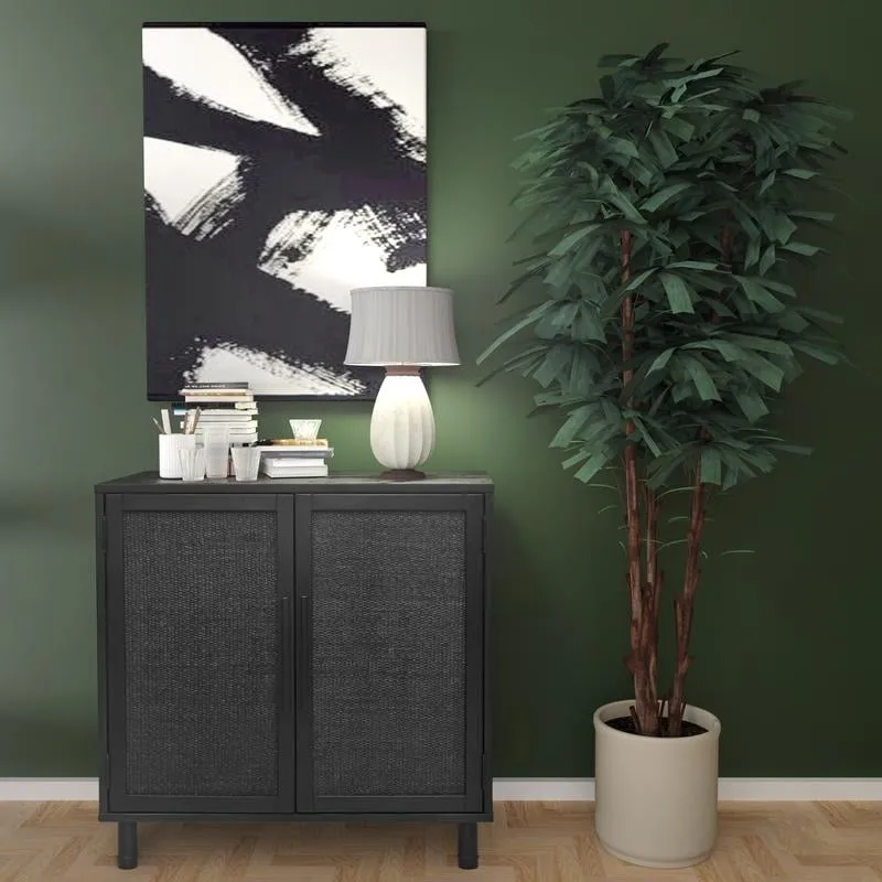 Black 2-Door Cabinet