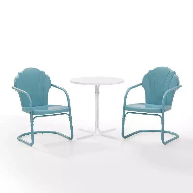 Crosley 3pc Tulip Retro Metal Bistro Set