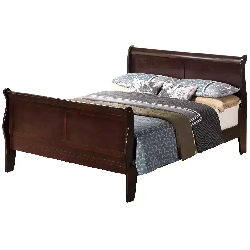 HomeStock 44 in.H Queen Size Brown with Beds with Headboards made of Wood Bed Frame