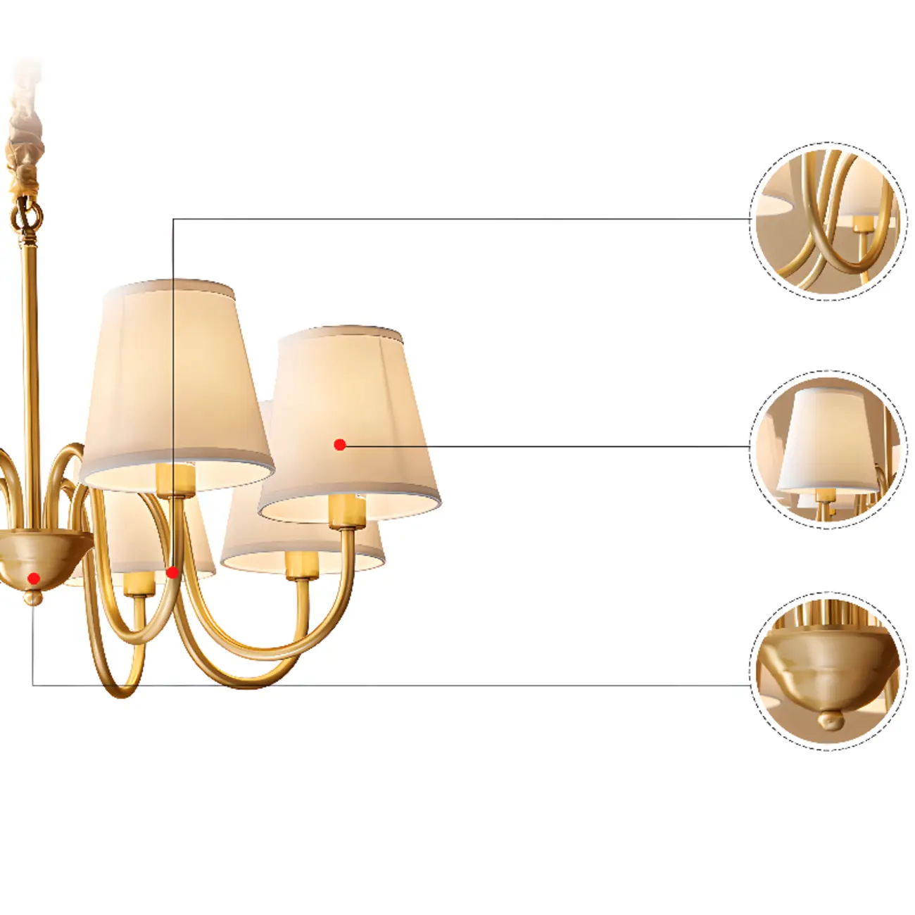 Elegant Modern Hanging Chandelier with Adaptive Height