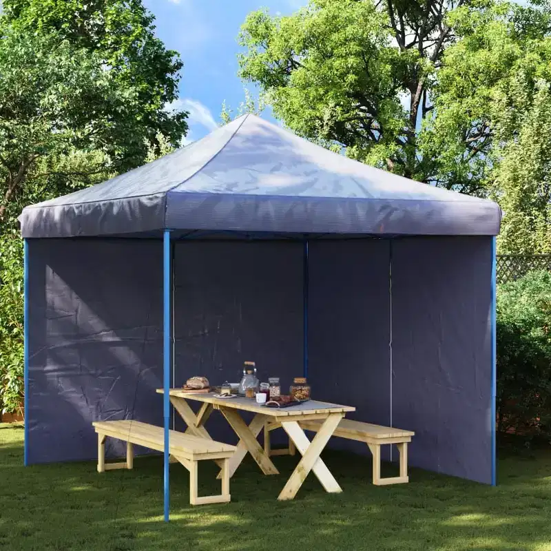 vidaXL Party Tent Sidewall 2 Pcs Patio Pavilion Canopy Sidewall with Zipper PE