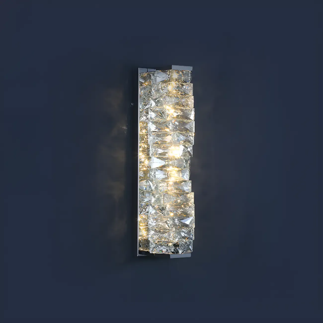 2-Light Geometric Wall Light with Clear Crystal
