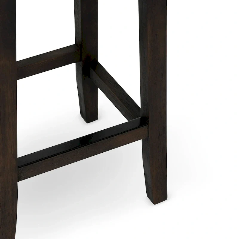 Butterscotch and Dark Brown Backless Counter Stool