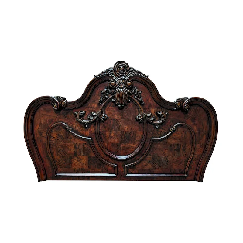 Traditional Solid Wood Panel Bed