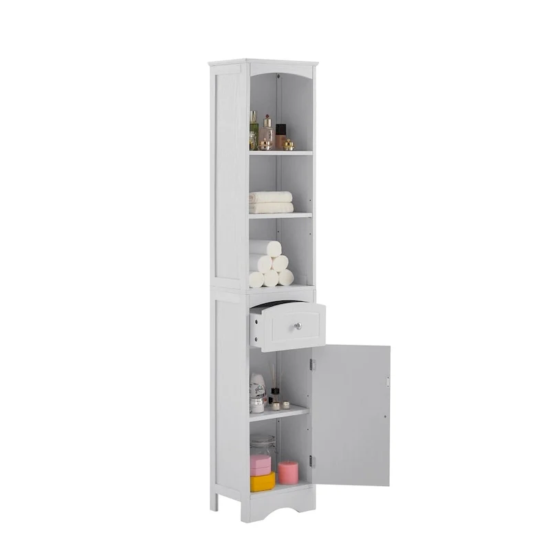 Tall Bathroom Cabinet with Storage Cabinet, Drawer, Shelves