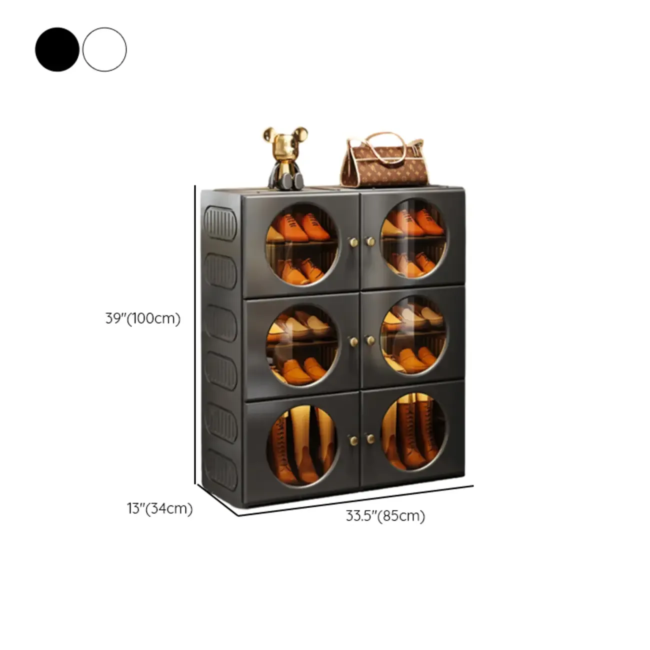 Space-efficient Modern Foldable White Plastic Shoe Cabinet