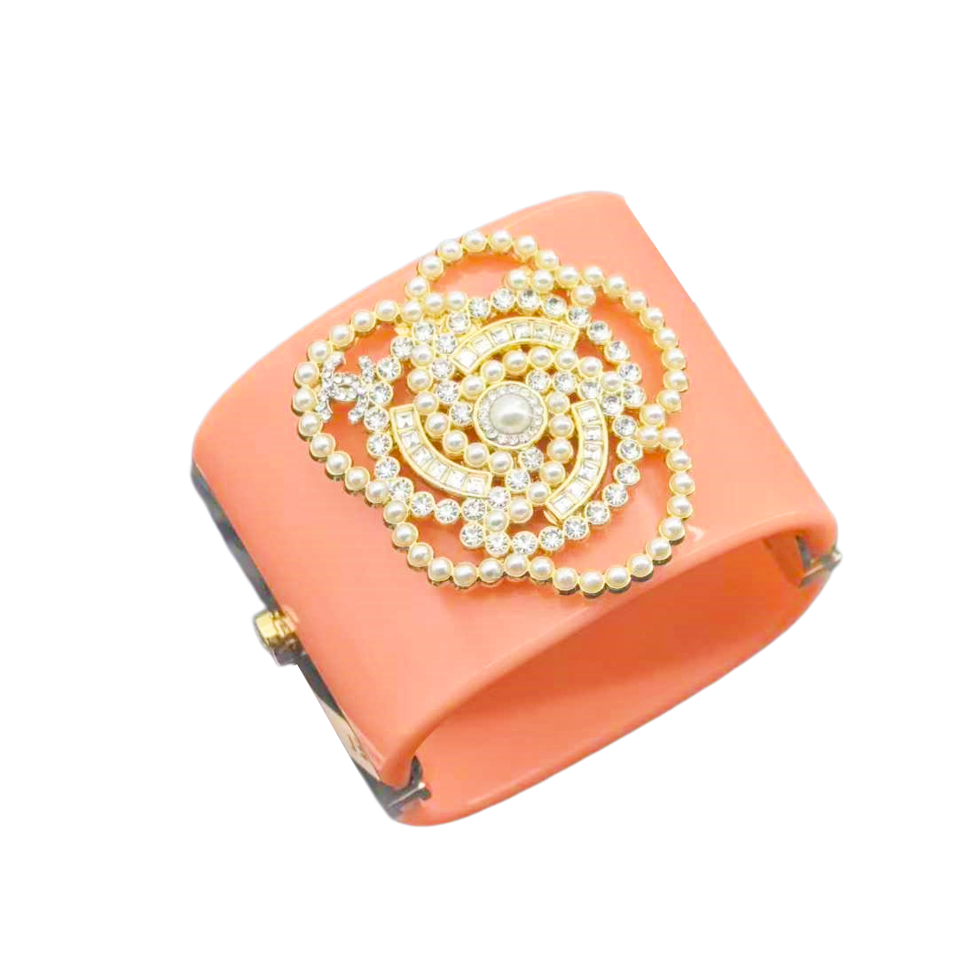 CCS123 Chanel large acrylic cuff bracelet - ccjewelryacc