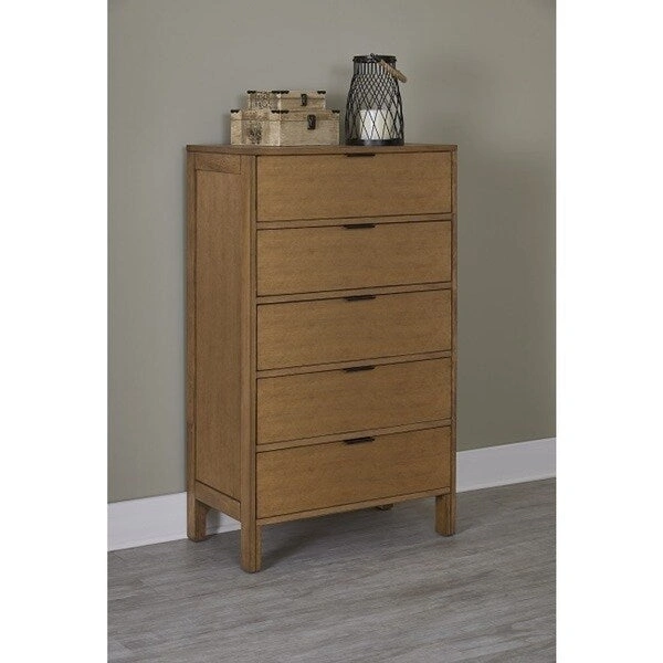 Progressive Brown Finish Rubberwood Strategy Chest