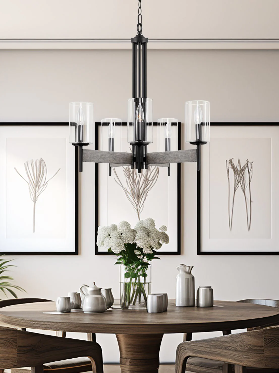 Winston 26 5-Light Modern Farmhouse Dining Room Chandelier