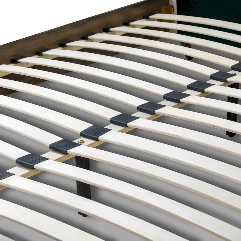 Arlo Button Tufted Beige Fabric Bed