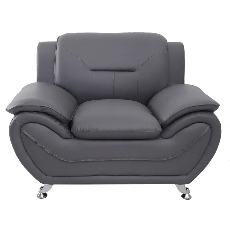 Faux Leather Club Chair - Single Seat