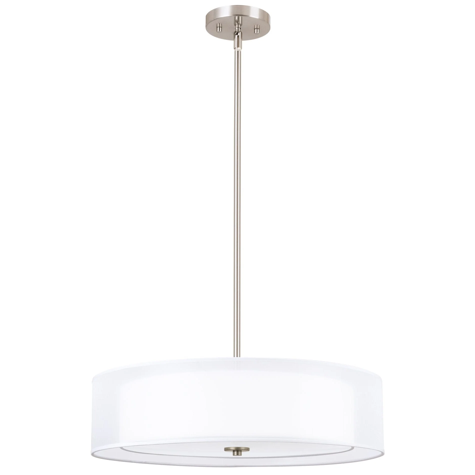 Lindos 20 Modern 3-Light Double Drum Chandelier