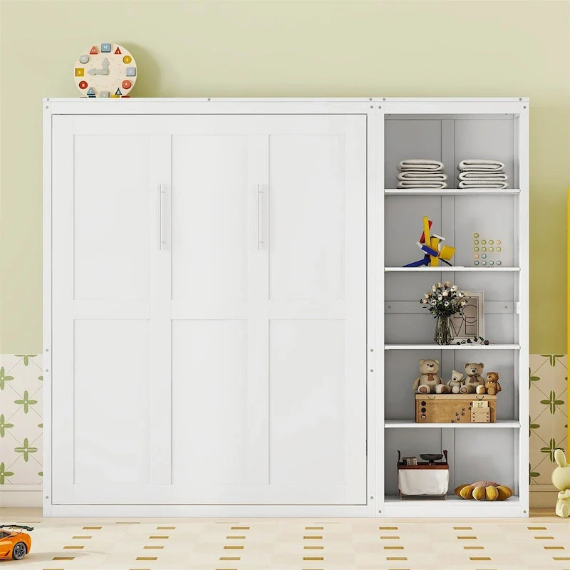 Merax Murphy Bed Wall Bed with Shelves