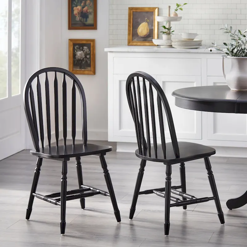 Spindle Back Dining Chair, Set of 2 – Multiple Colors