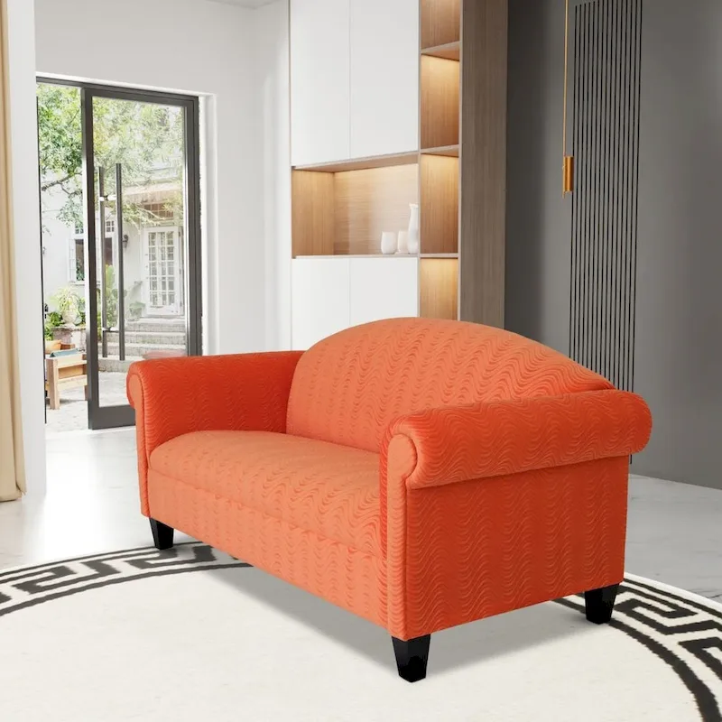 Coast to Coast Sofas Traditional 3 Seater Sofa Velvet Solid Wood Frame Upholstered