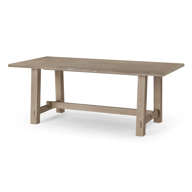 Maven Lane Yves Rectangular Wooden Dining Table in Weathered Black Finish