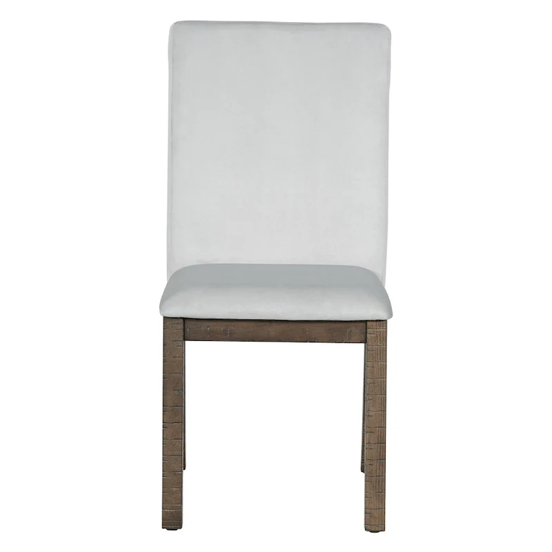 Traditional Style 7-piece Extendable Dining Table Set with Butterfly Leaf and 6 Upholstered Chairs