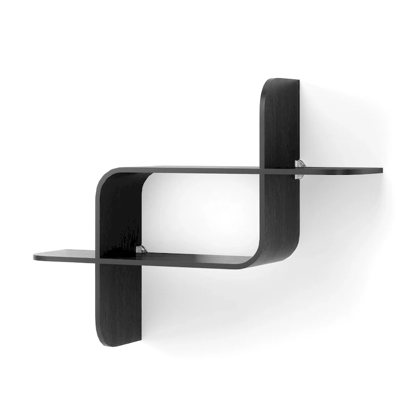 Geometric Bentwood Wall Shelf