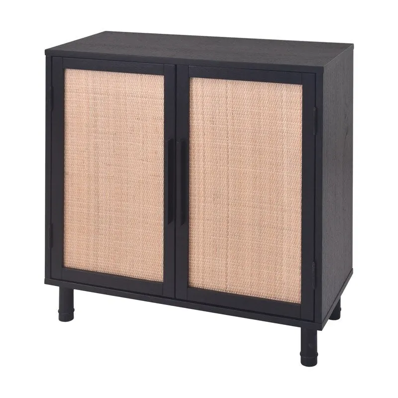 Hopper Studio Delancey Black Brown 2 Door Cabinet