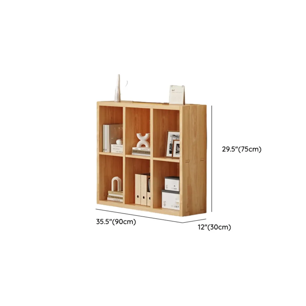 Modern Modular Rectangular Lateral Pine Wood Bookcase