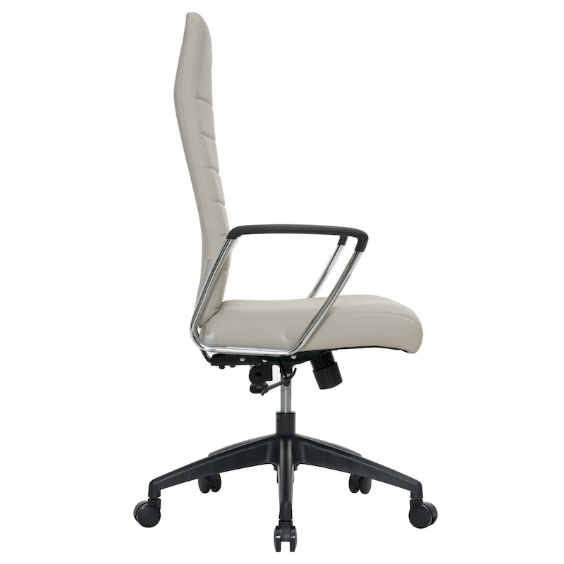 LeisureMod Hilton Modern High Back Leather Conference Office Chair