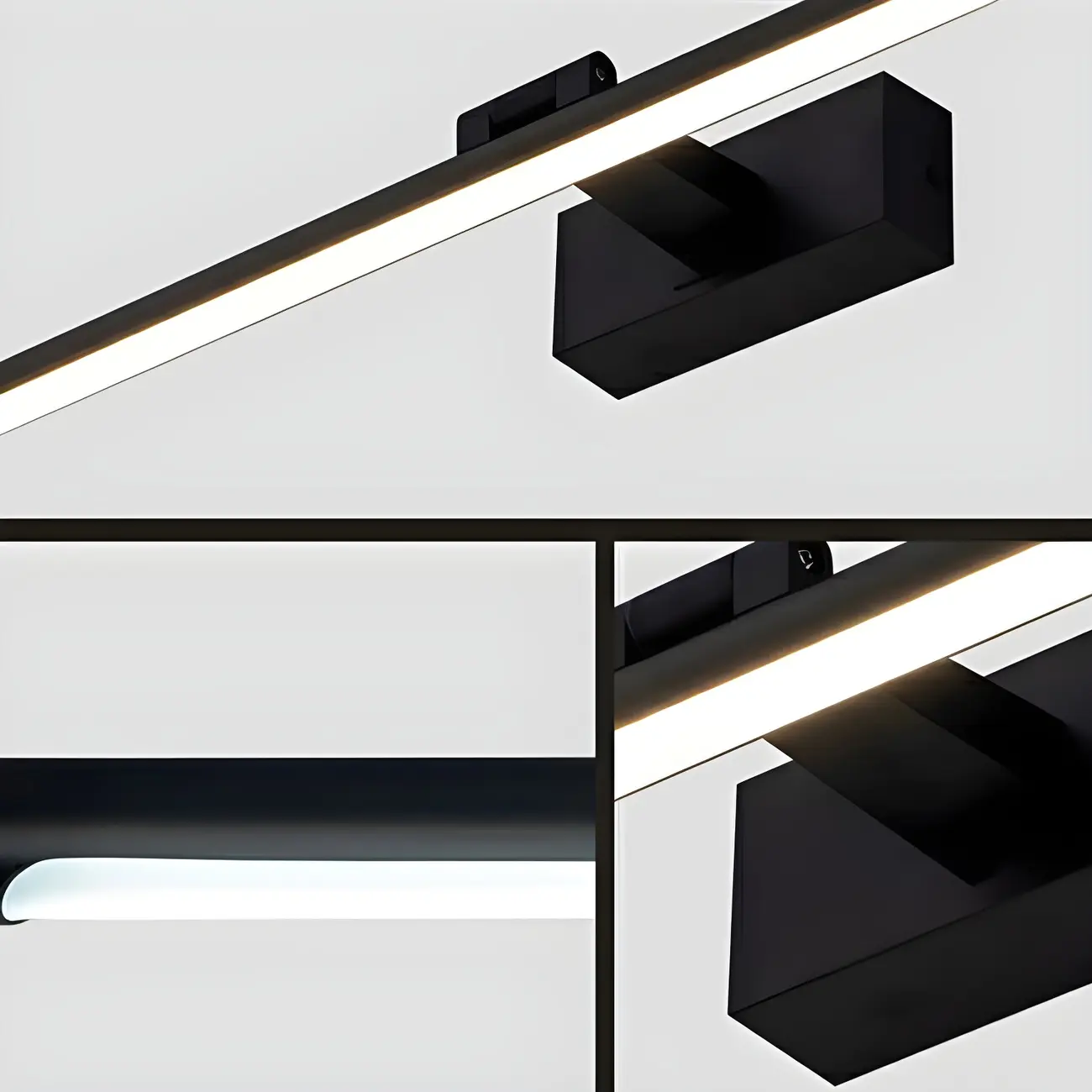 Modern Geometric Linear Vanity Light with Integrated LED