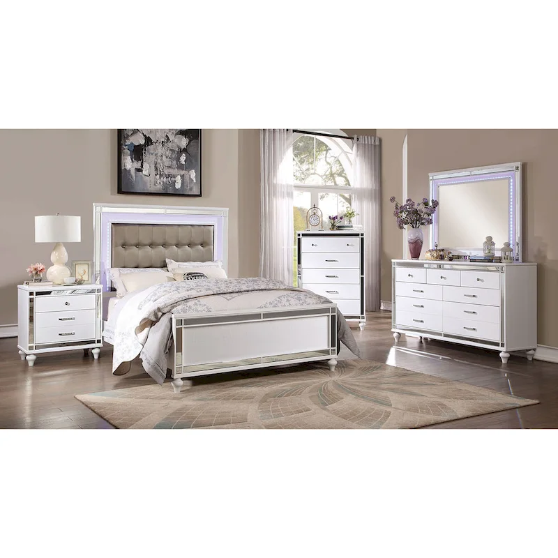 Modern 62-inch Wide Solid Wood 9-Drawer Dresser